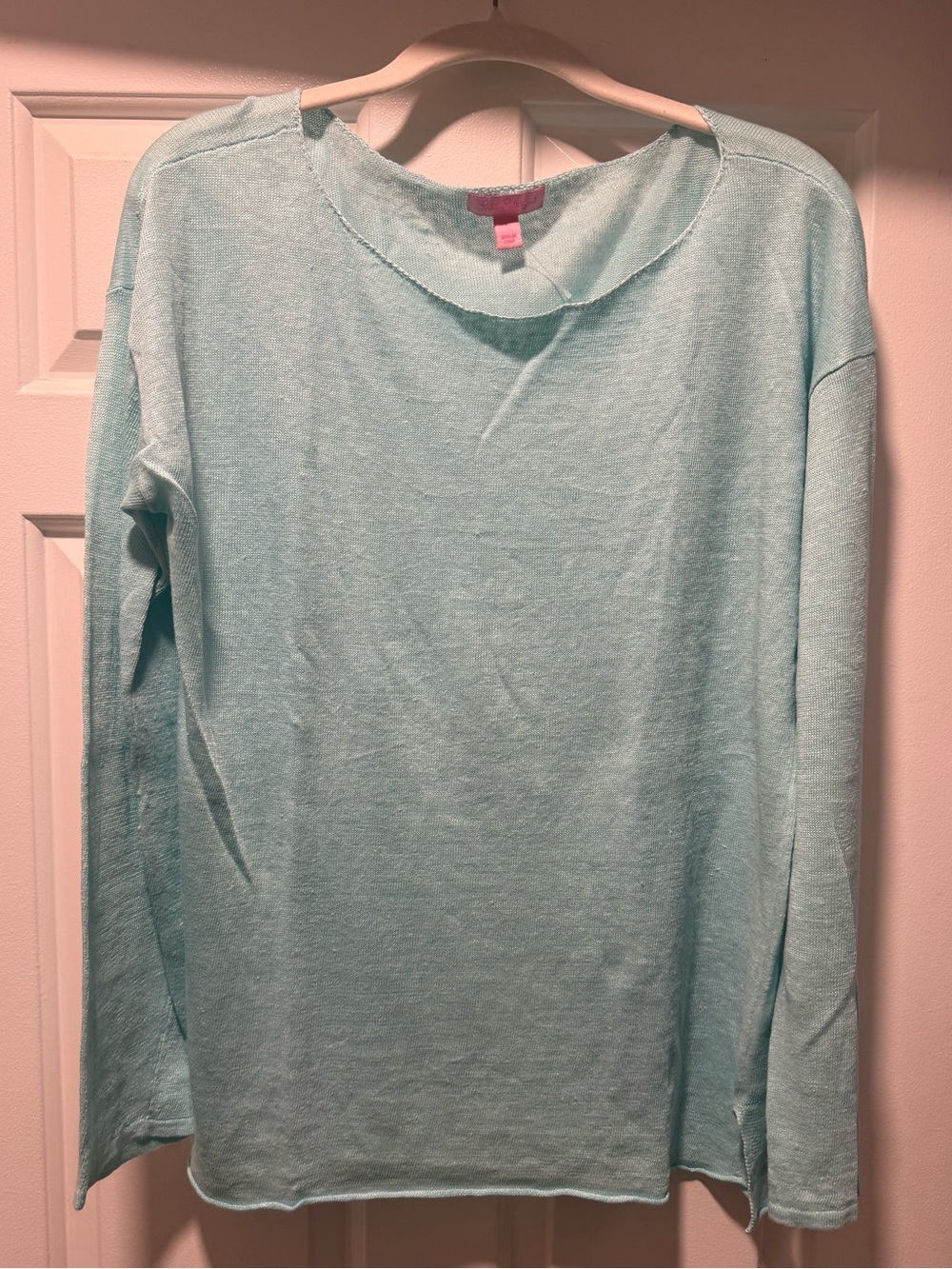 New Without Tags Lilly Pulitzer Light Blue Alana Linen Sweater in Size Large